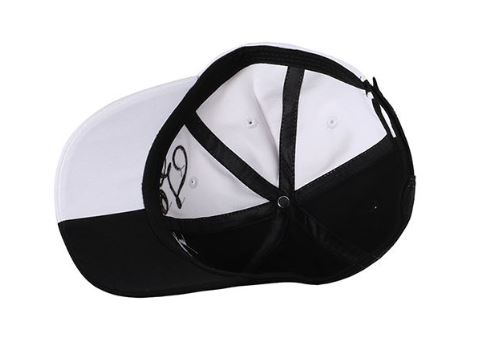 black and white baseball cap