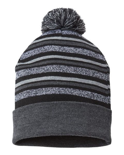 USA-Made Striped Beanie, Knit Cap